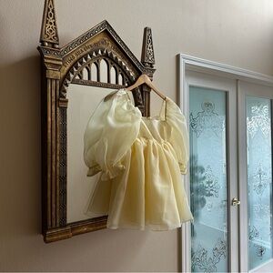 Baby Banana Yellow Puff Sleeve Dress